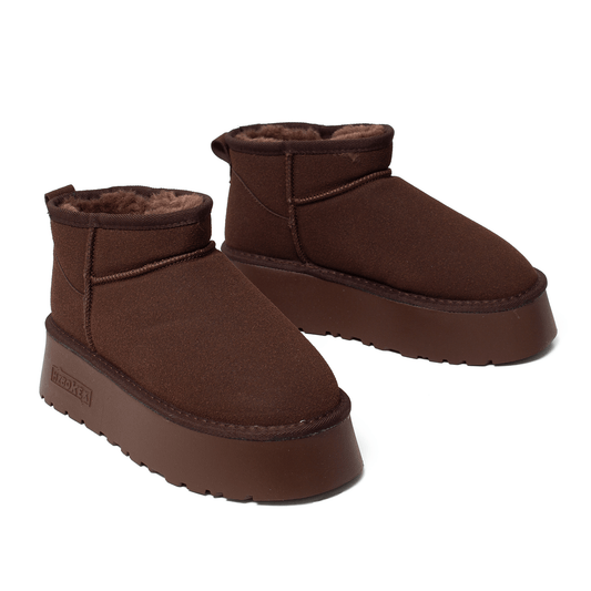 שלווה רכה - מגפיים קצרים עם פרווה ופלטפורמה לנשים של אדיס מק"ט 0833 - Adiss