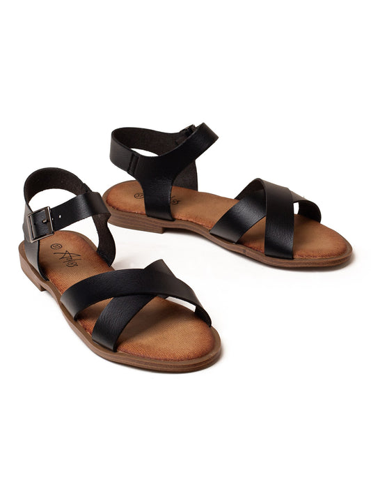 סנדלי אקסילה - סנדלים איקס שטוחים של אדיס לנשים - Adiss