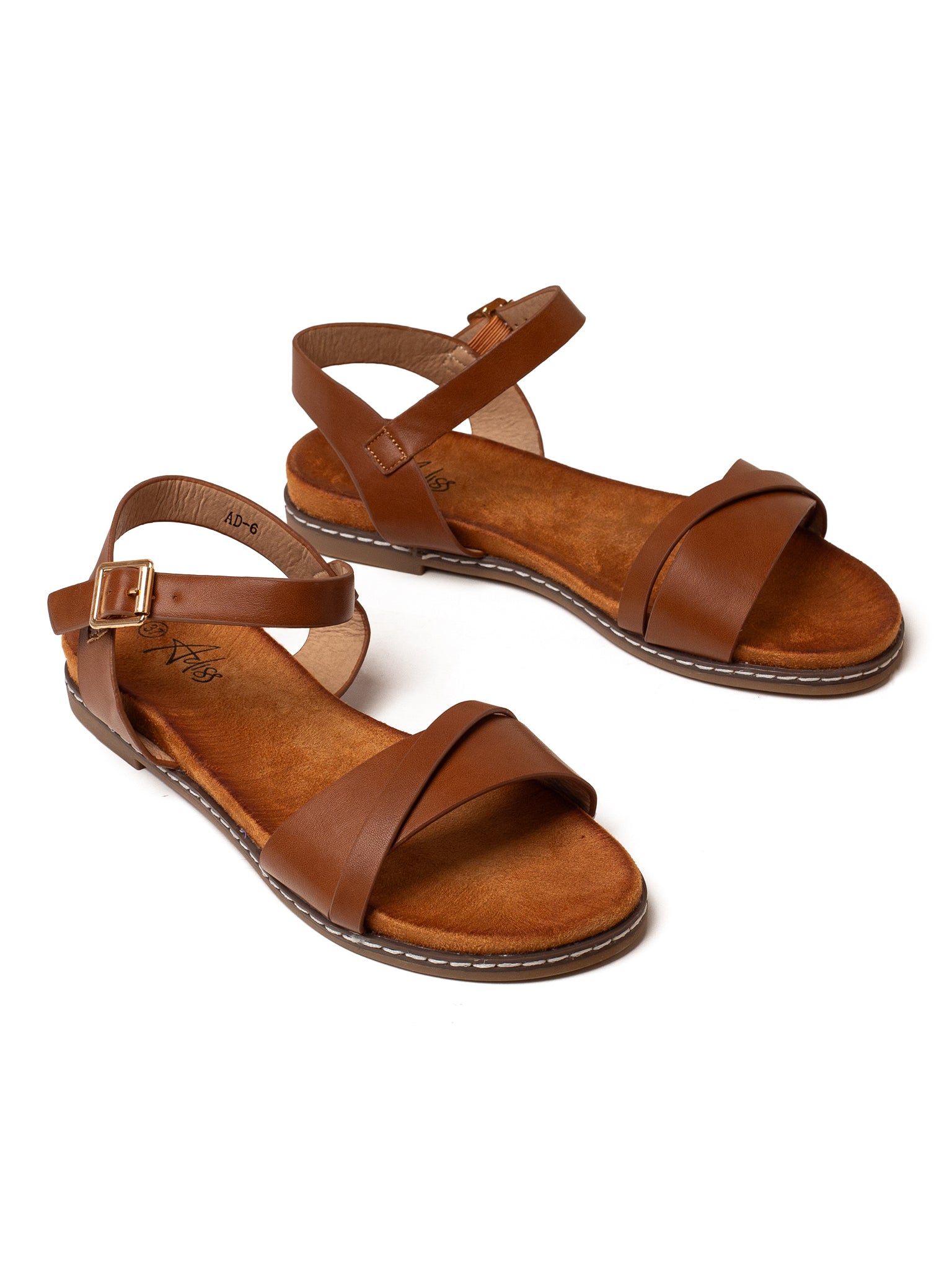 סנדלי אמריקה קלאסי לנשים עם רצועת פס משתלבת באזור האצבעות - Adiss