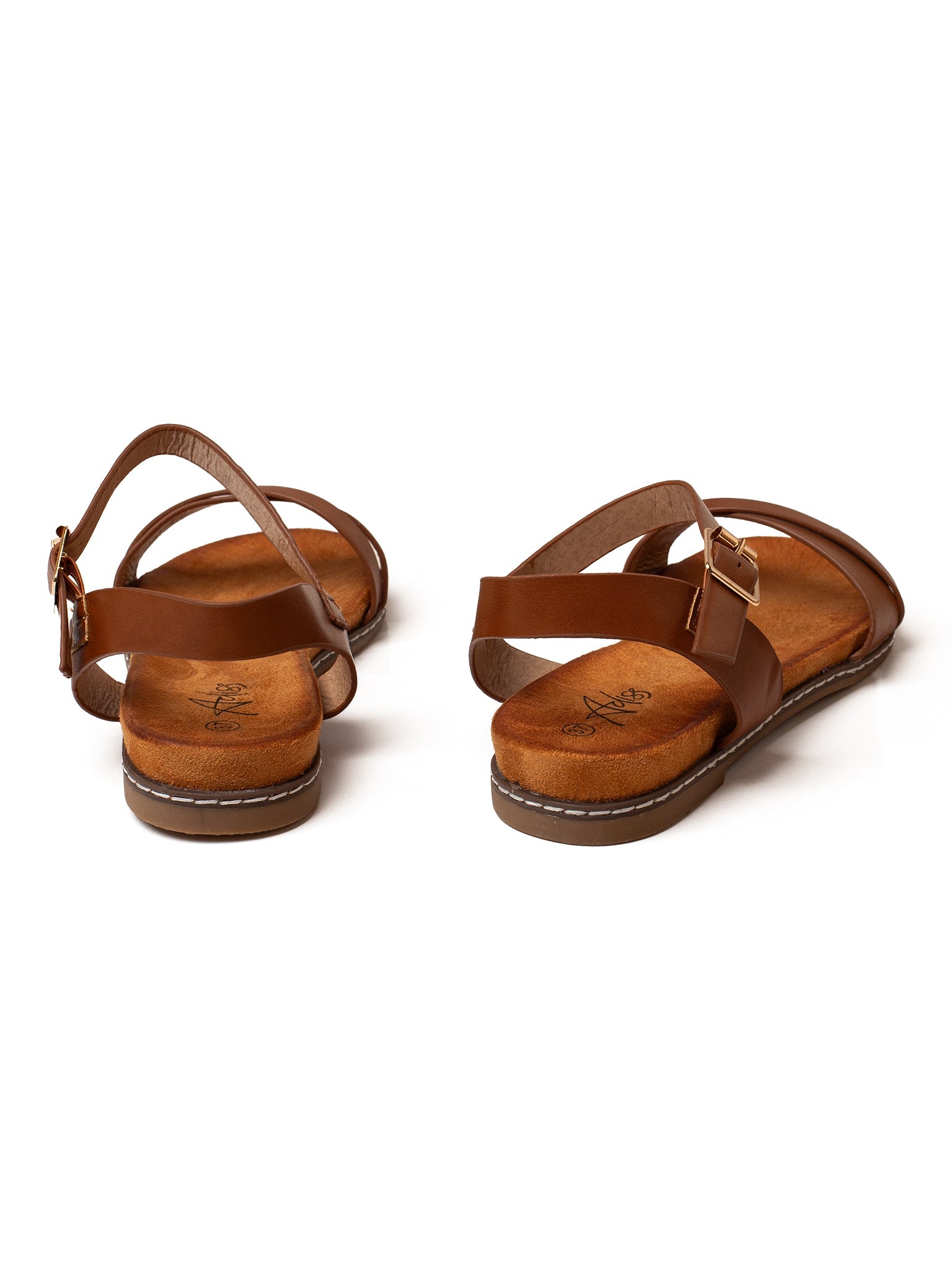 סנדלי אמריקה קלאסי לנשים עם רצועת פס משתלבת באזור האצבעות - Adiss