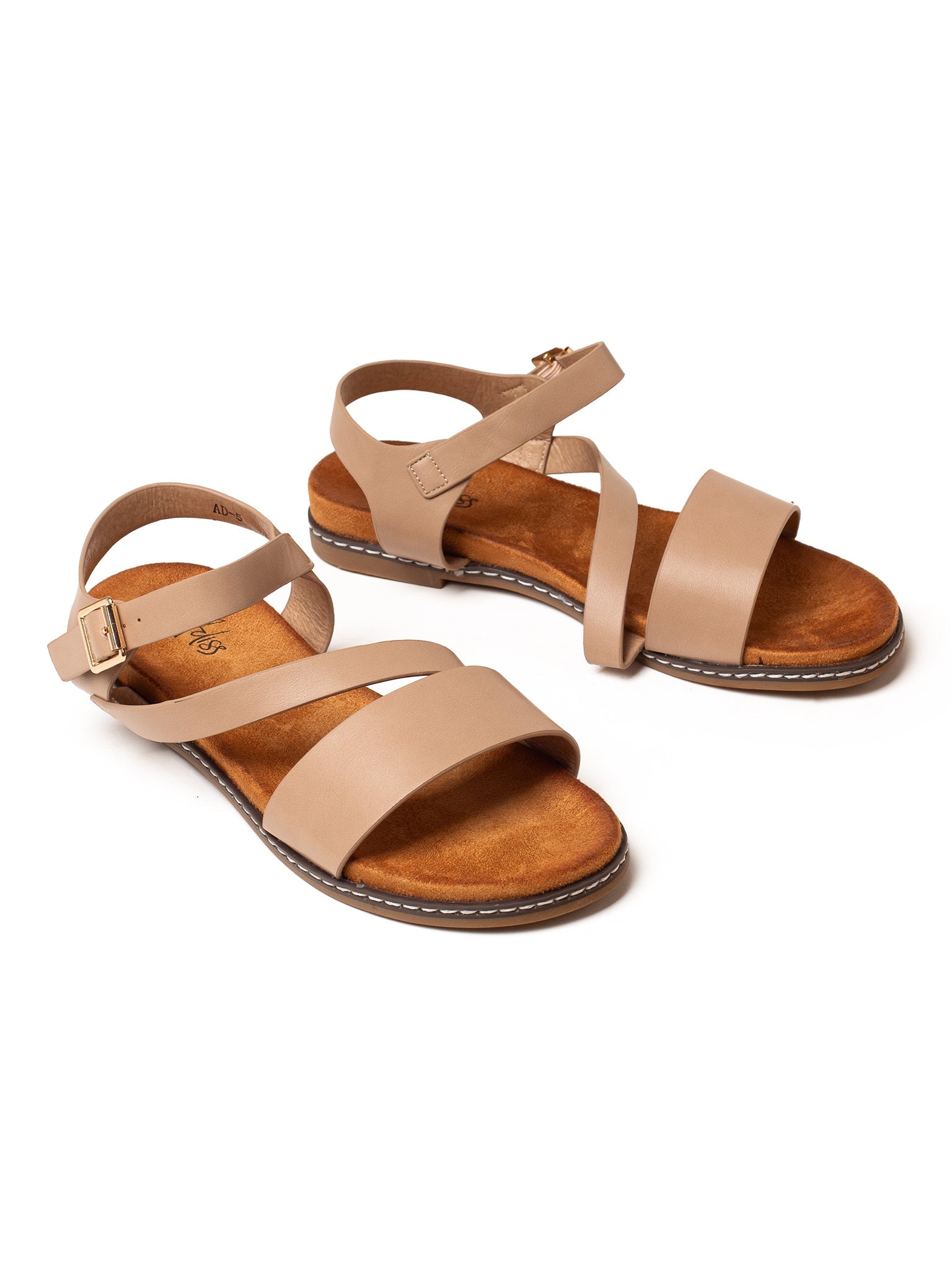 סנדלי יפן קלאסיים לנשים עם רצועת פס אלכסון - Adiss