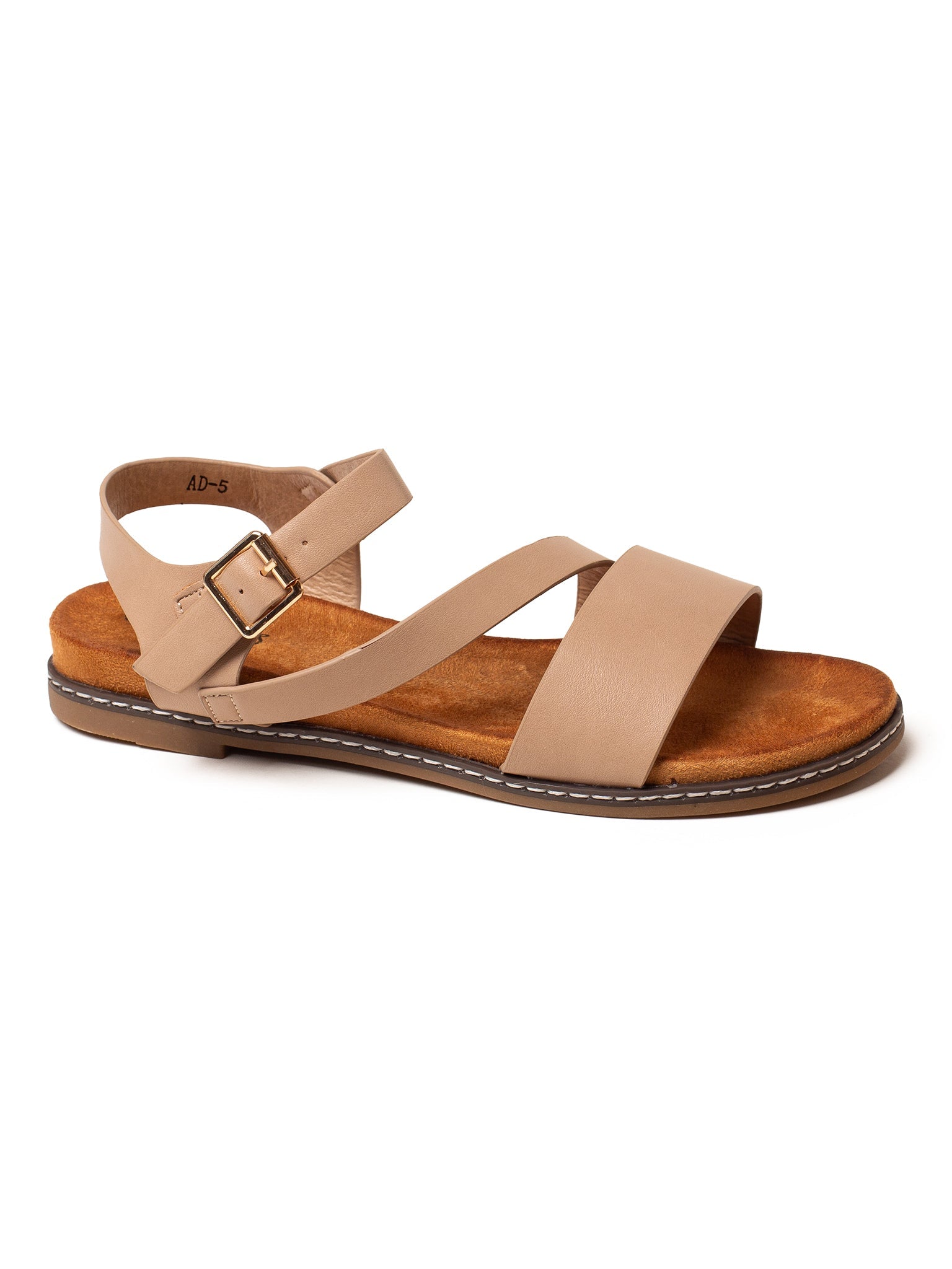 סנדלי יפן קלאסיים לנשים עם רצועת פס אלכסון - Adiss