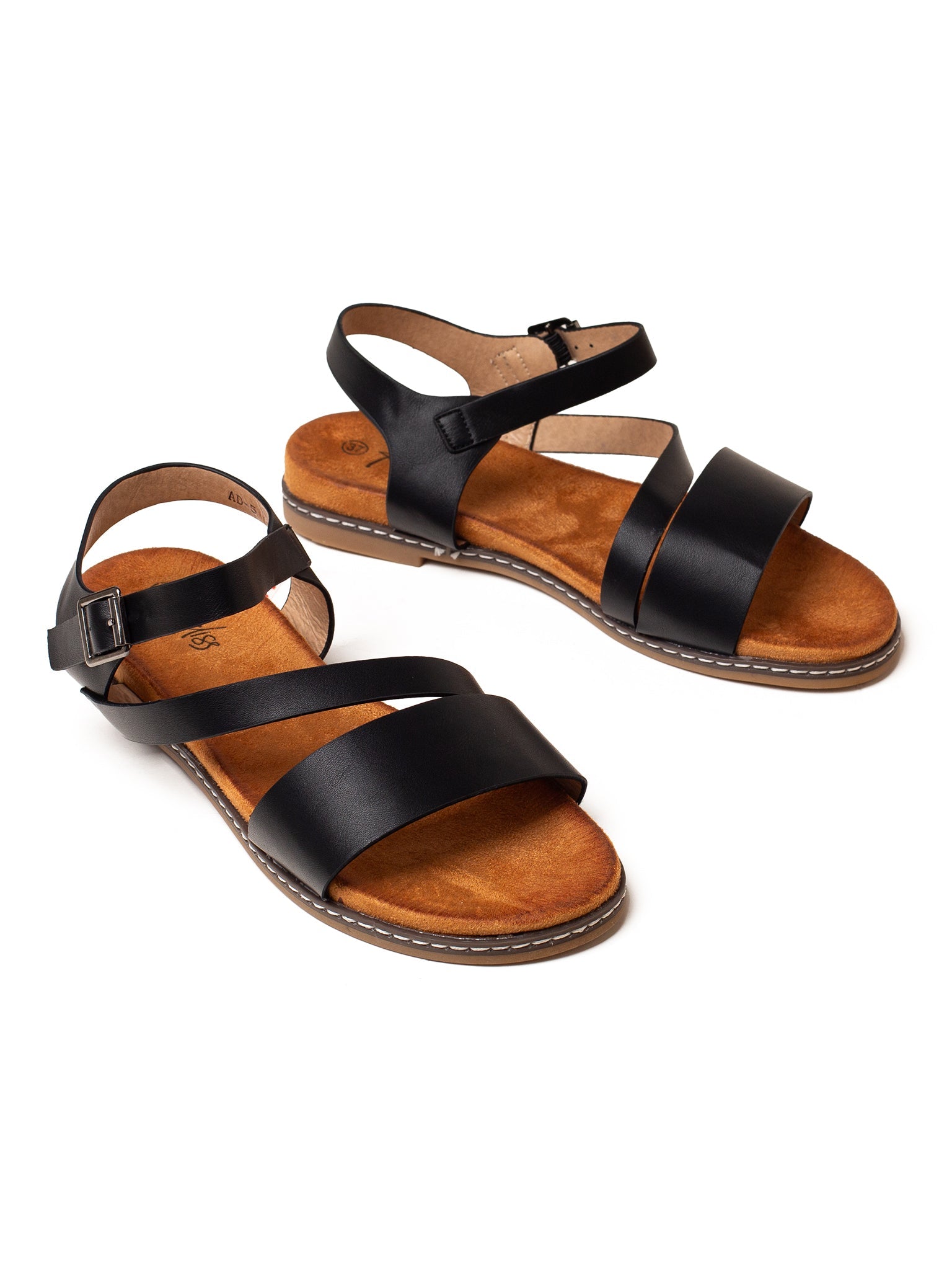 סנדלי יפן קלאסיים לנשים עם רצועת פס אלכסון - Adiss