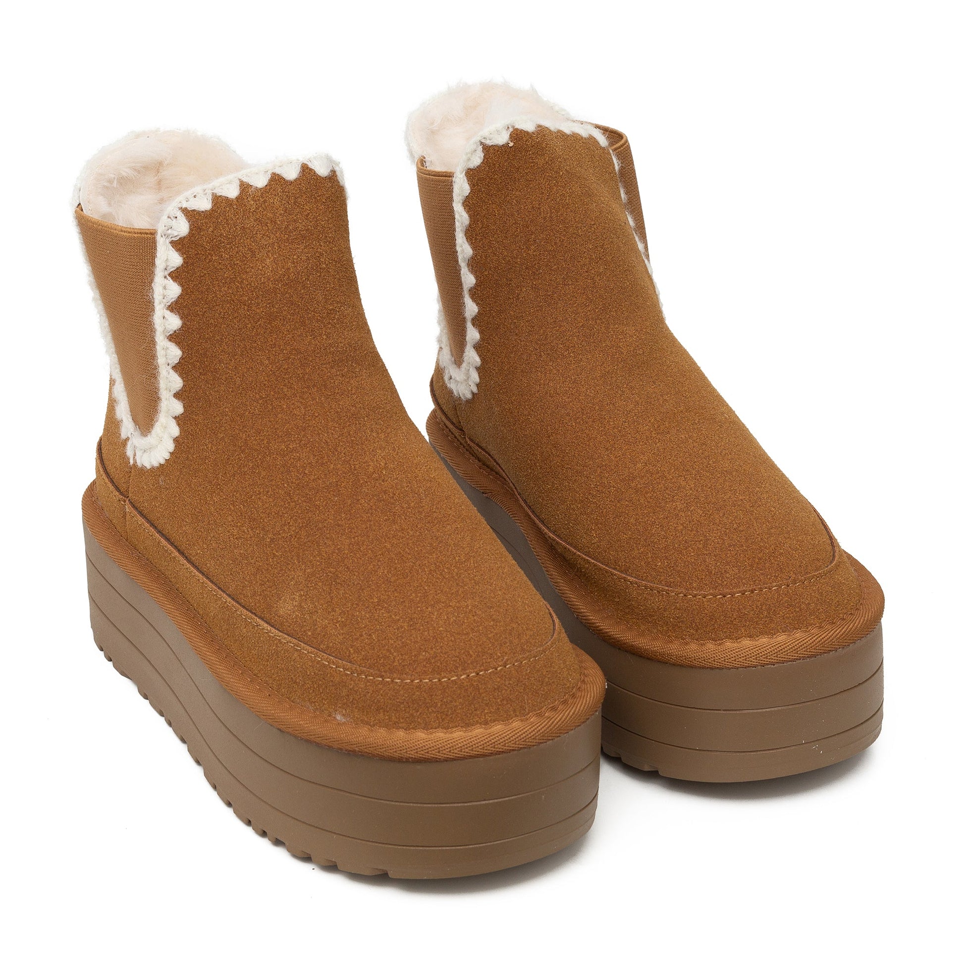 אמזון- מגפון תפרים עם פרווה ופלטפורמה - Adiss