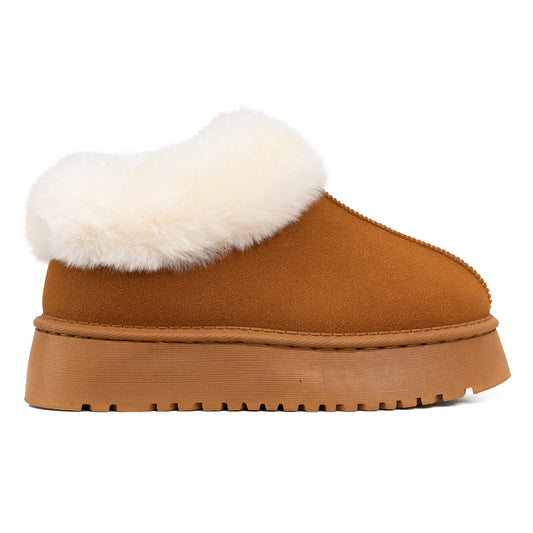 אספן- נעלי פרווה סגורות עם סוליה פלטפורמה - Adiss