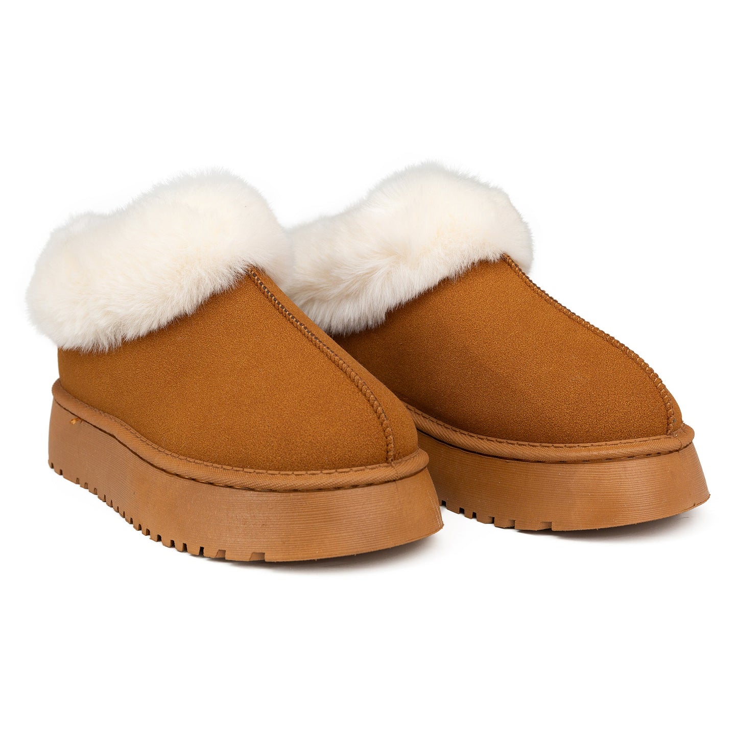 אספן- נעלי פרווה סגורות עם סוליה פלטפורמה - Adiss