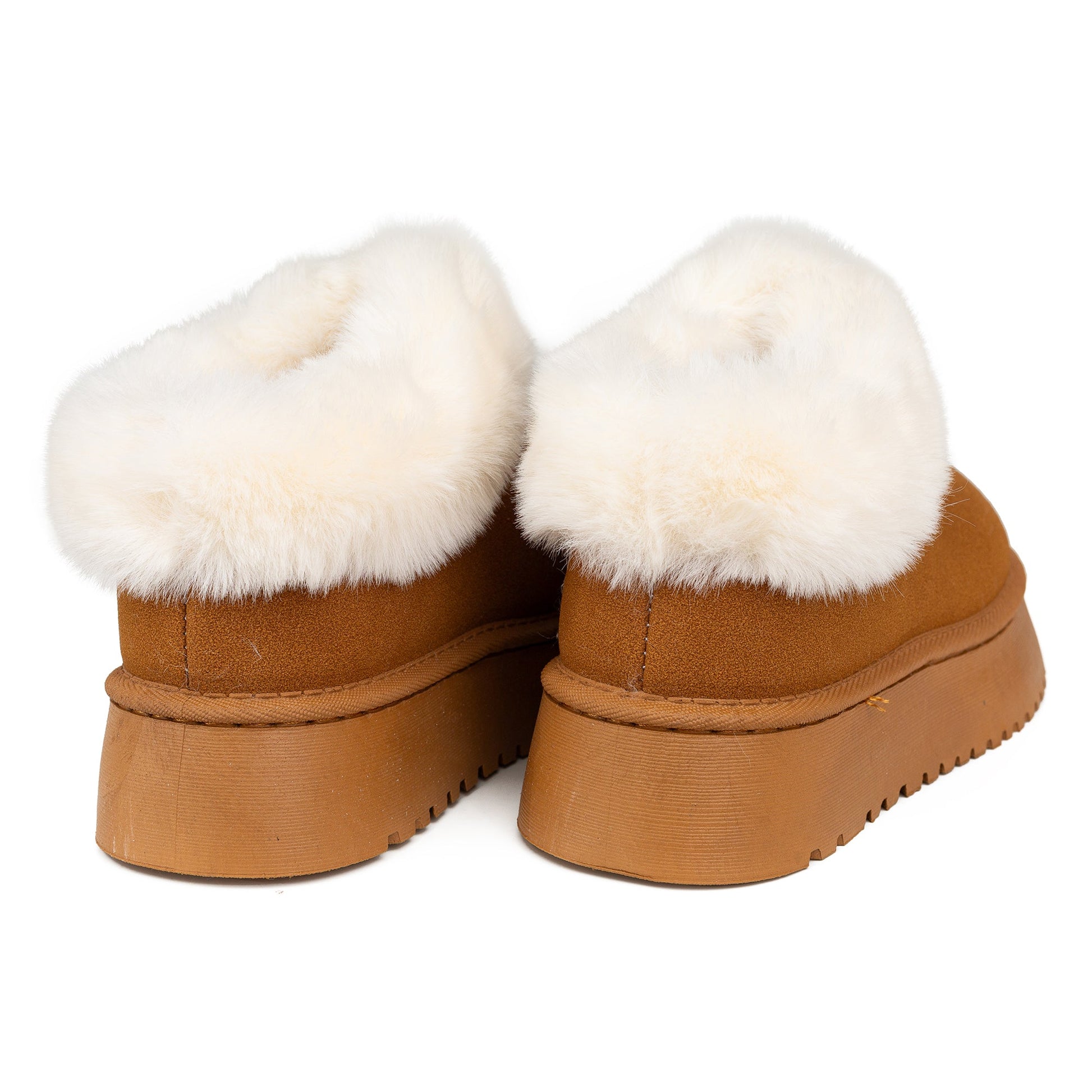 אספן- נעלי פרווה סגורות עם סוליה פלטפורמה - Adiss