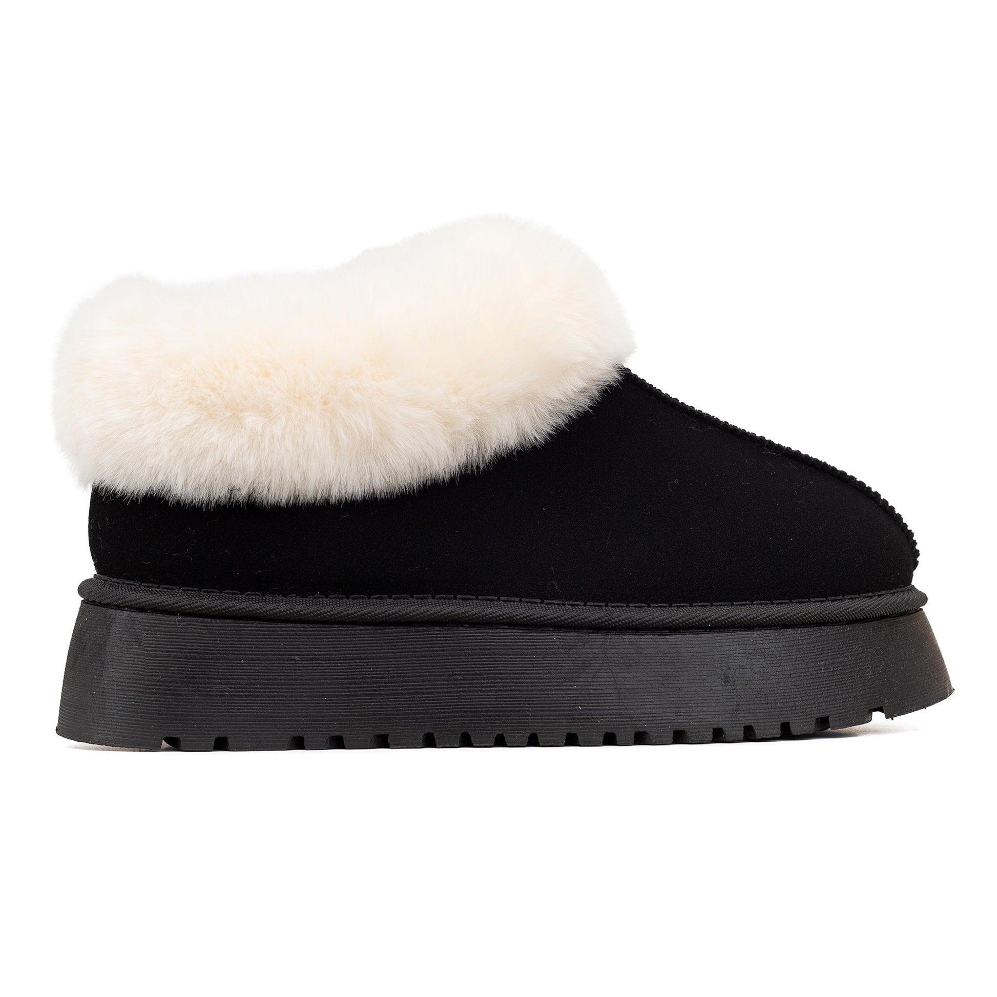 אספן- נעלי פרווה סגורות עם סוליה פלטפורמה - Adiss