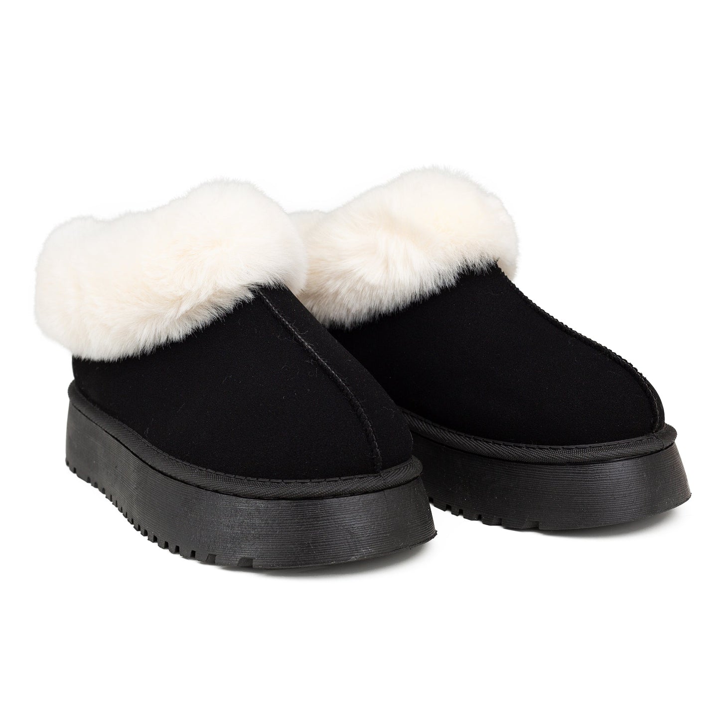 אספן- נעלי פרווה סגורות עם סוליה פלטפורמה - Adiss