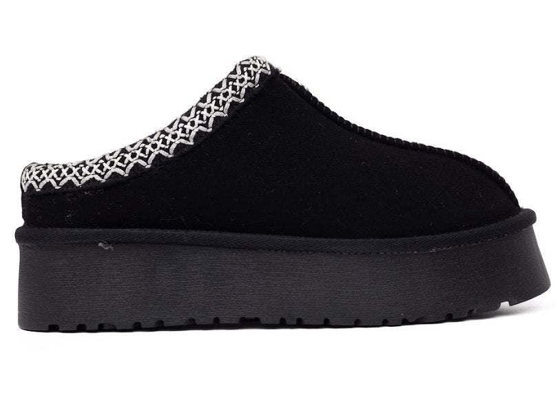 כפכפי פלטפורמה סגורות עם רקמה בצבע קאמל - Adiss