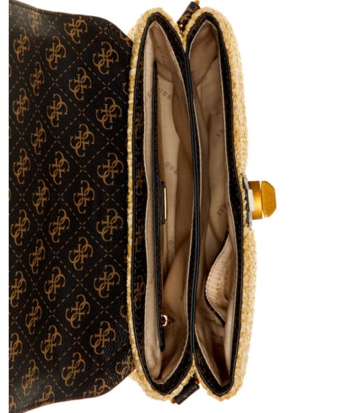 גס תיק צד לוגו זהב - צבע שחור GUESS AVIANA CAMERA BAG 84 - Adiss