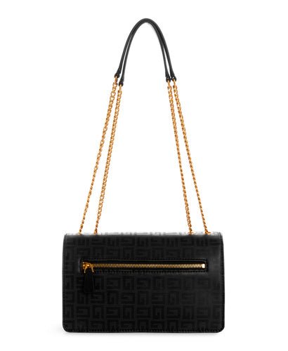 גס תיק כתף בשילוב הדפסי לוגו GUESS ATENE CONVERTIBLE XBODY FLAP - Adiss
