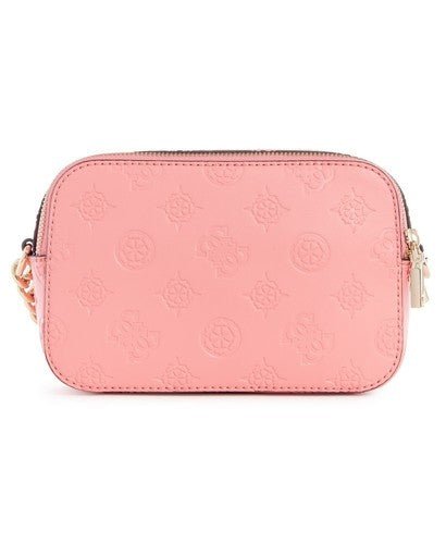 תיק כתף צד גס בצבע ורוד לוגו מוטבע GUESS-GALERIA CAMERA BAG - Adiss