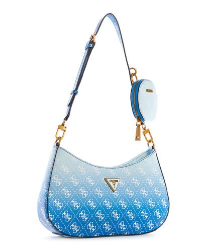 תיק כתף גס תכלת לוגו GUESS Alexie Shoulder Bag - Adiss