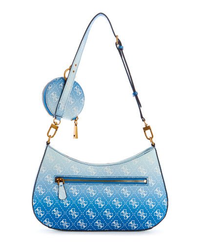 תיק כתף גס תכלת לוגו GUESS Alexie Shoulder Bag - Adiss