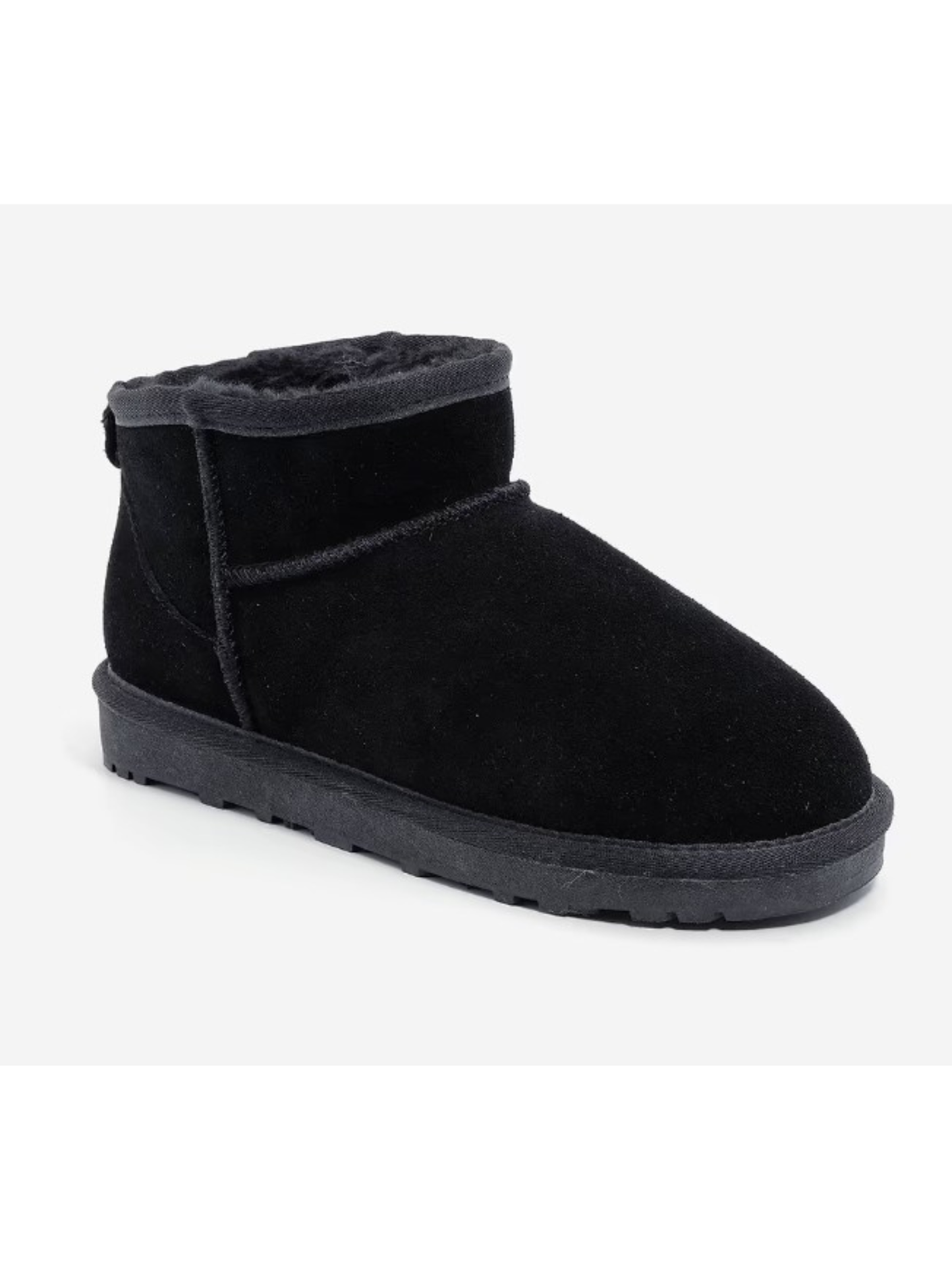 חמימה- מגפי פרווה קצרות מעור זמש איכותי