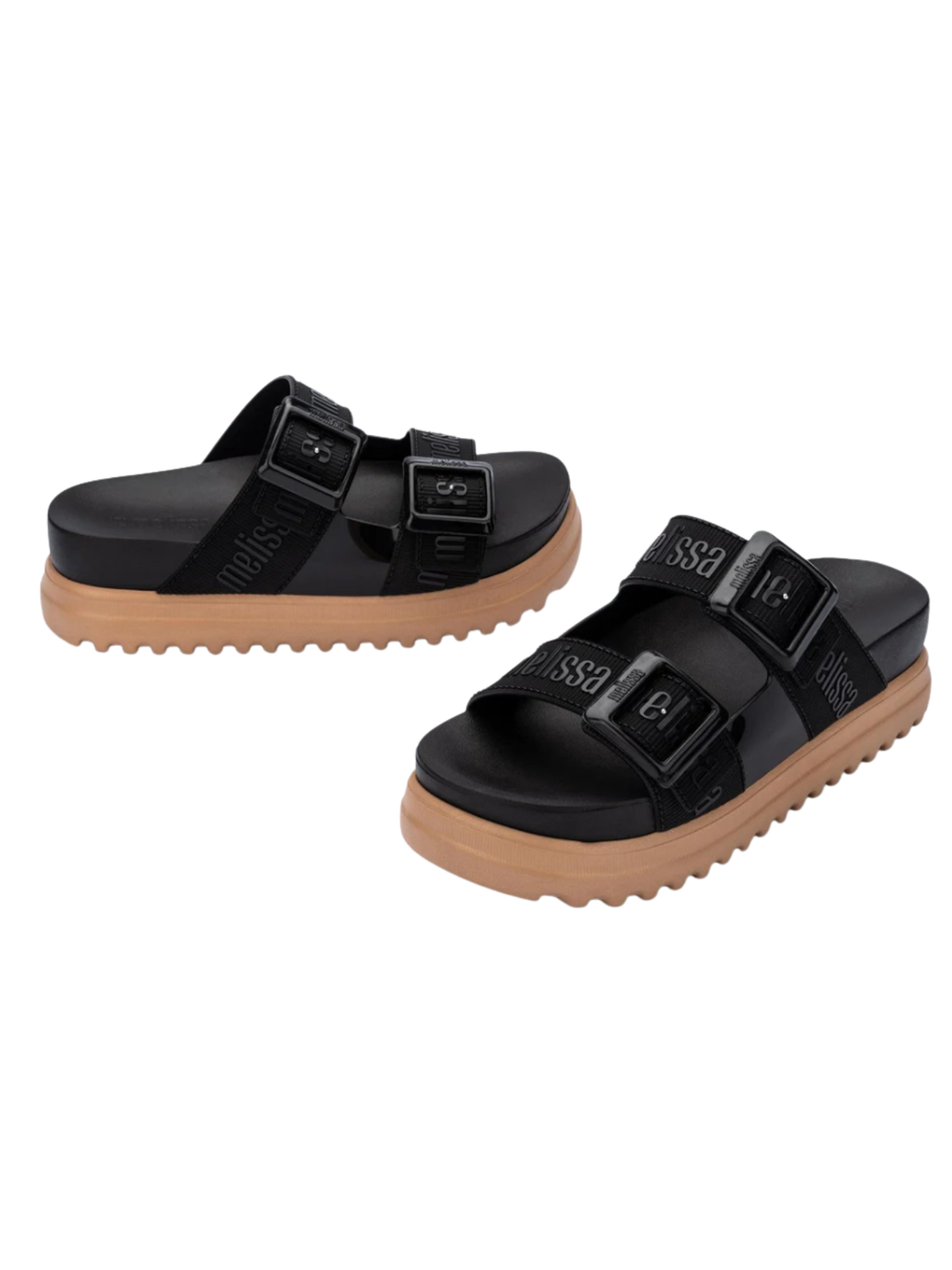 כפכפים פלטפורמה קוזי לבר שתי רצועות של מליסה לנשים