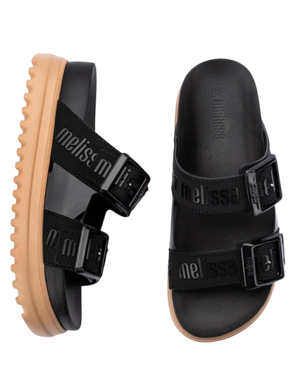 כפכפים פלטפורמה קוזי לבר שתי רצועות של מליסה לנשים