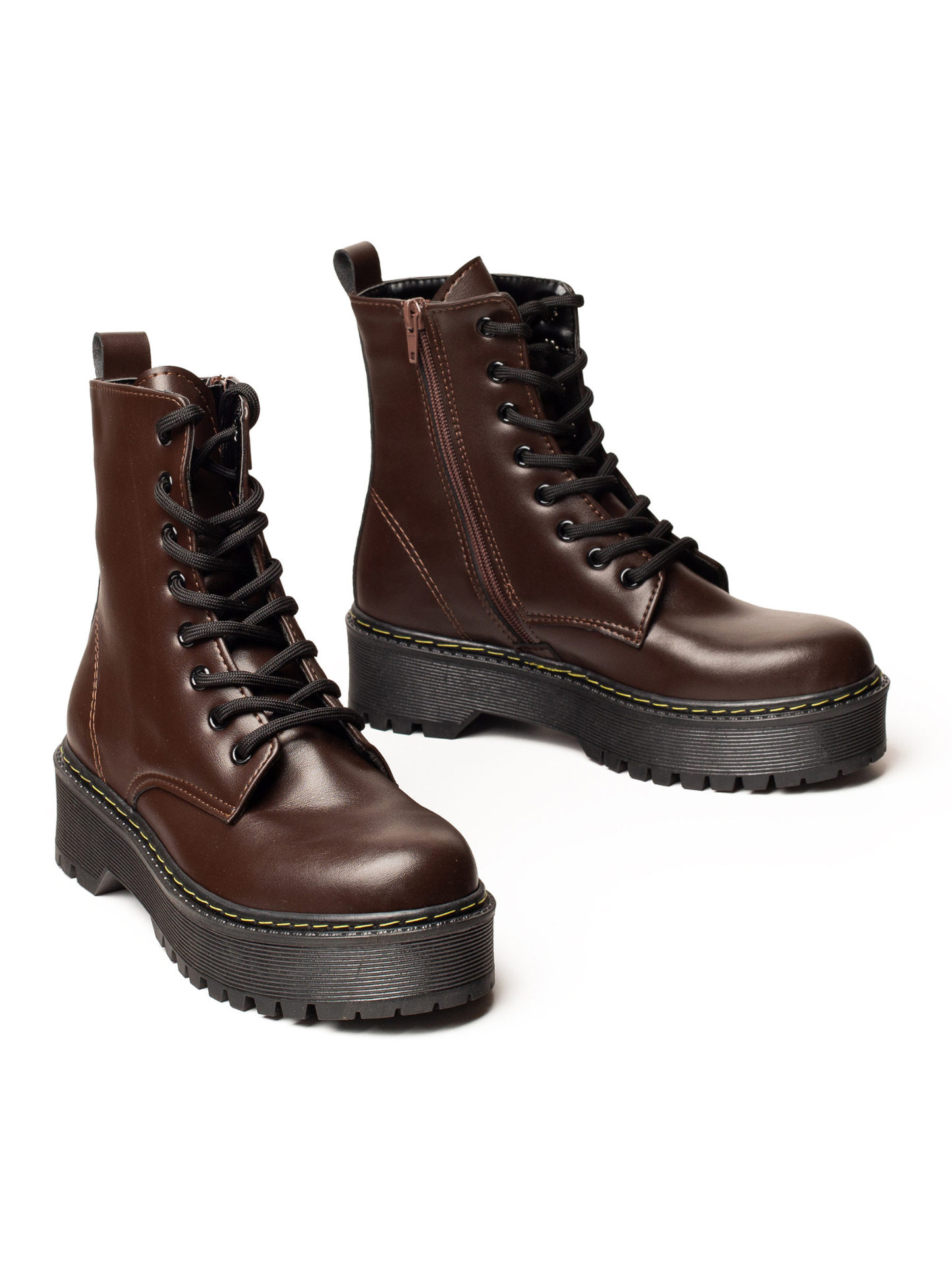 מגפונים מרטי לנשים עם שרוכים סוליה פלטפורמה