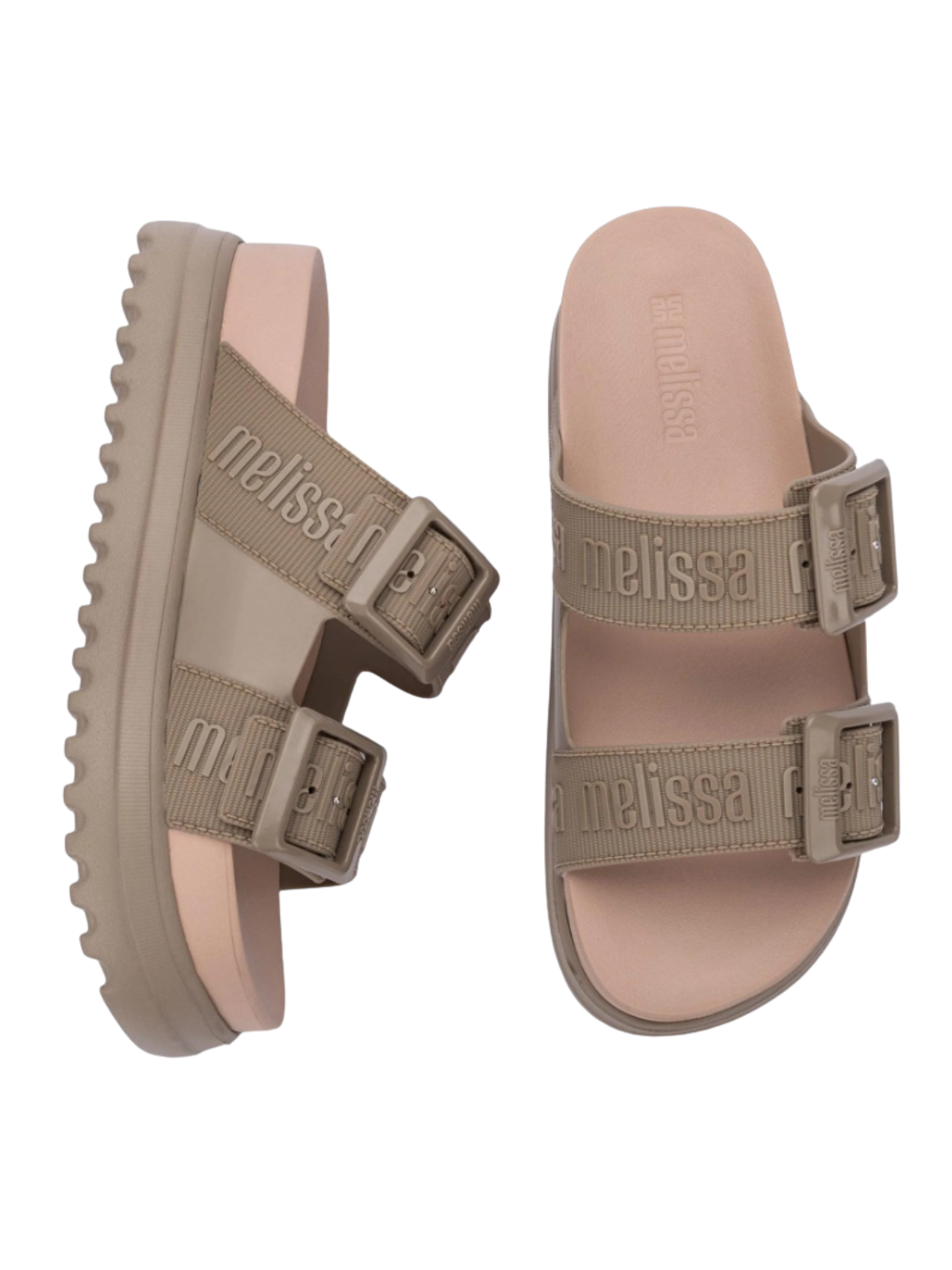 כפכפים פלטפורמה קוזי לבר שתי רצועות של מליסה לנשים