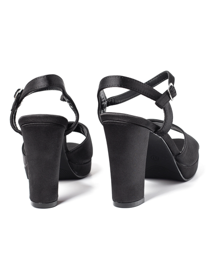 סנדל עקב רחב גבוה עם פלטפורמה - 3370