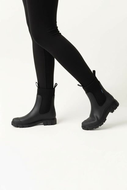 שנגחאי פאשן- מגפונים מגומי בשילוב בד גרב לנשים ונערות מק"ט 24189