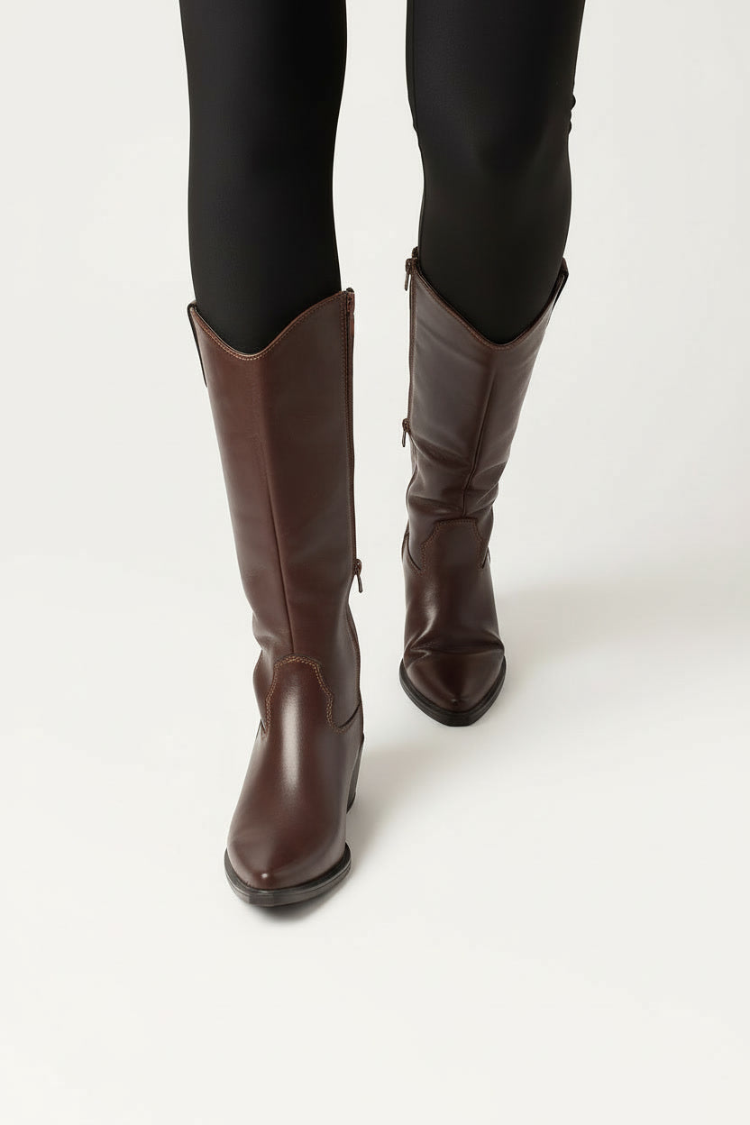 ווסט בוטס- מגף בוקרים שפיץ קלאסי לנשים עקב בינוני של אדיס