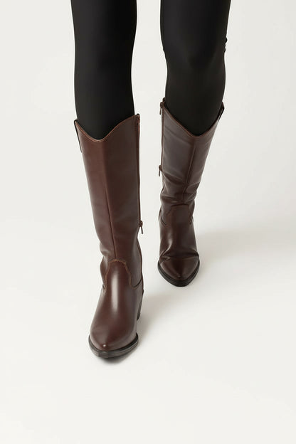 ווסט בוטס- מגף בוקרים שפיץ קלאסי לנשים עקב בינוני של אדיס