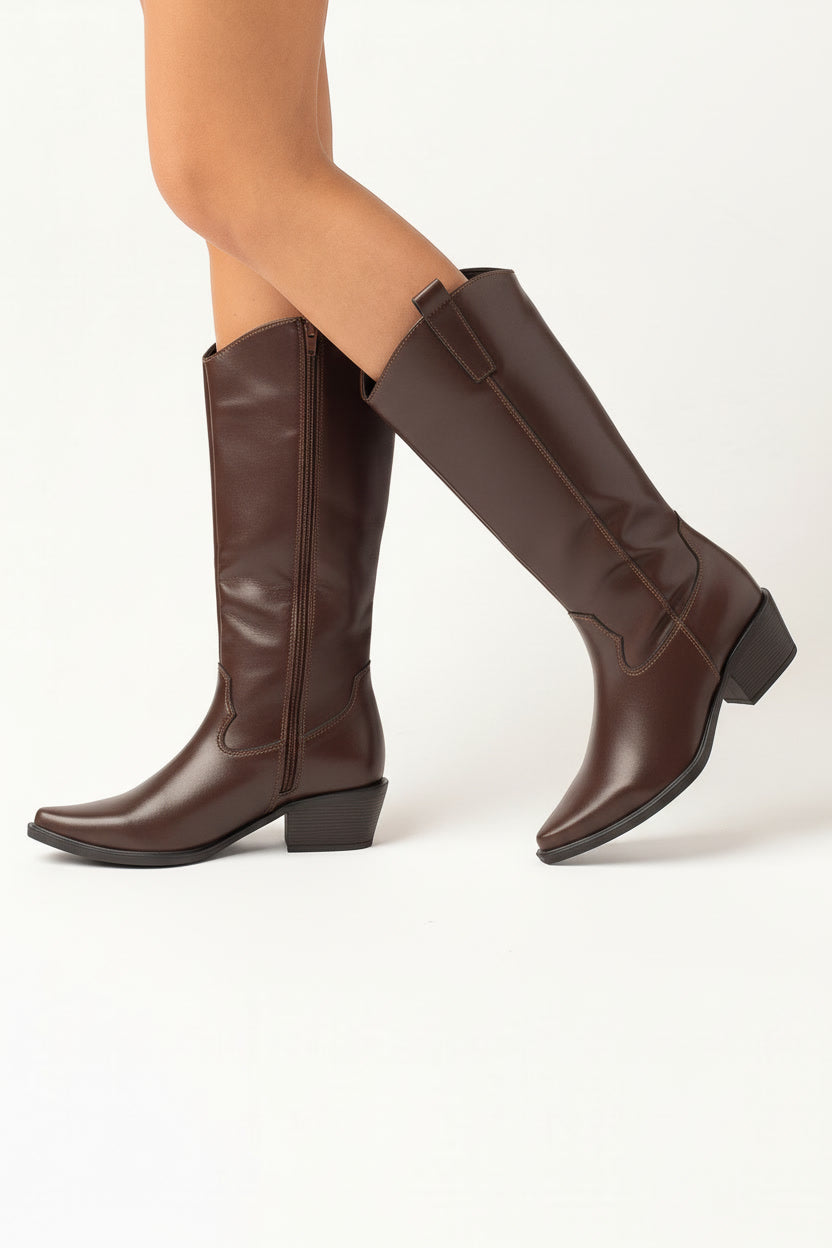 ווסט בוטס- מגף בוקרים שפיץ קלאסי לנשים עקב בינוני של אדיס