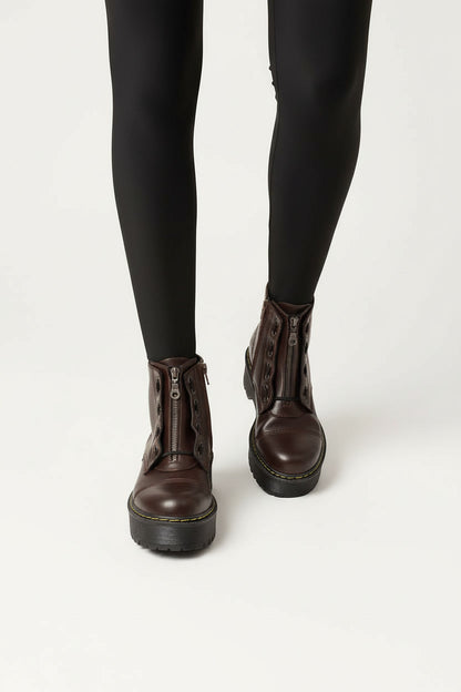 אלסקה- מגפונים עם רוכסן סוליה פלטפורמה לנשים של אדיס