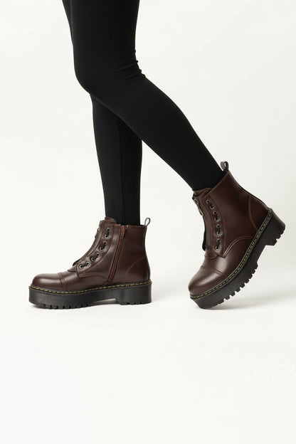 אלסקה- מגפונים עם רוכסן סוליה פלטפורמה לנשים של אדיס