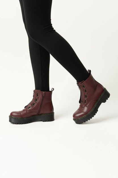 אלסקה- מגפונים עם רוכסן סוליה פלטפורמה לנשים של אדיס