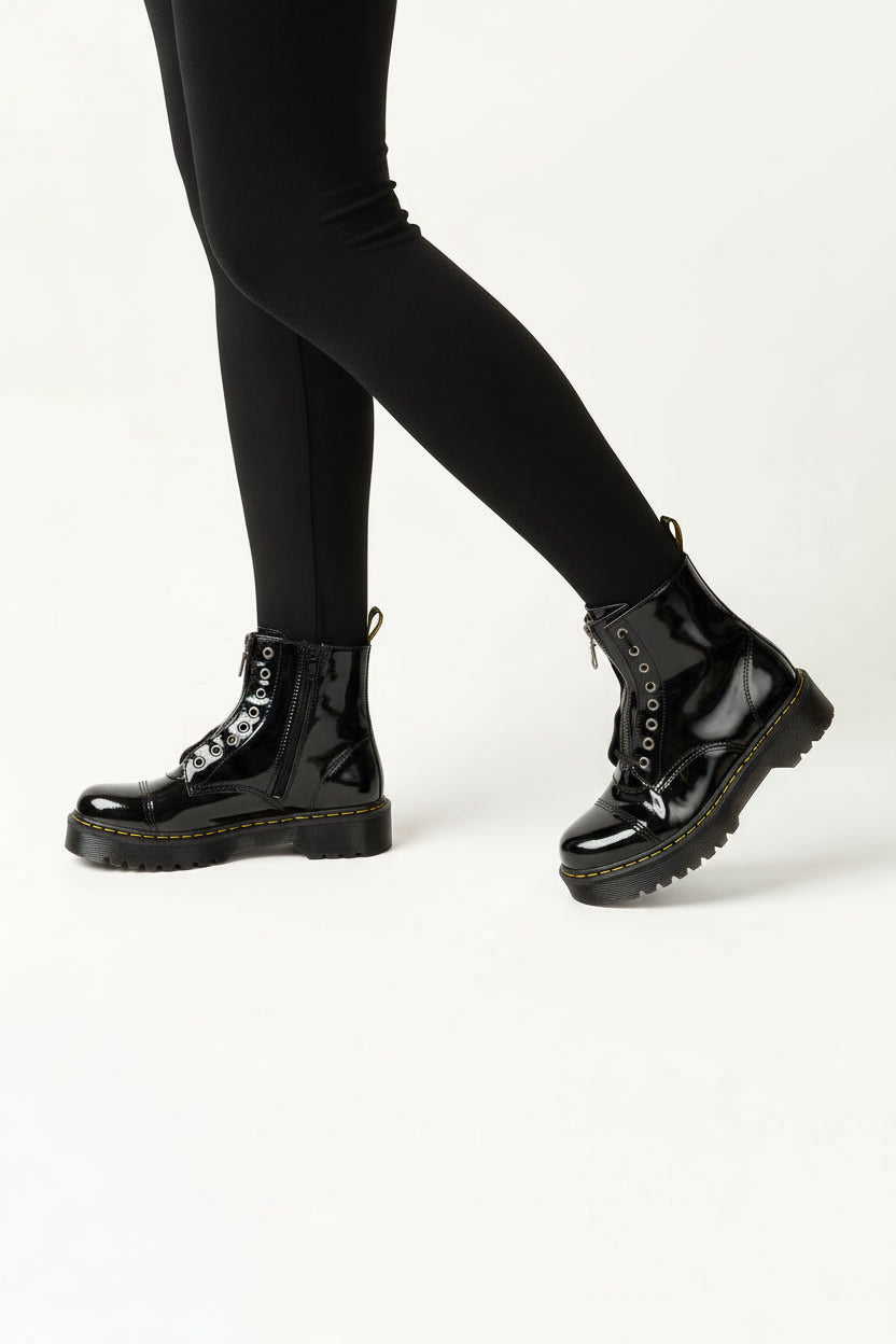 אלסקה- מגפונים עם רוכסן סוליה פלטפורמה לנשים של אדיס