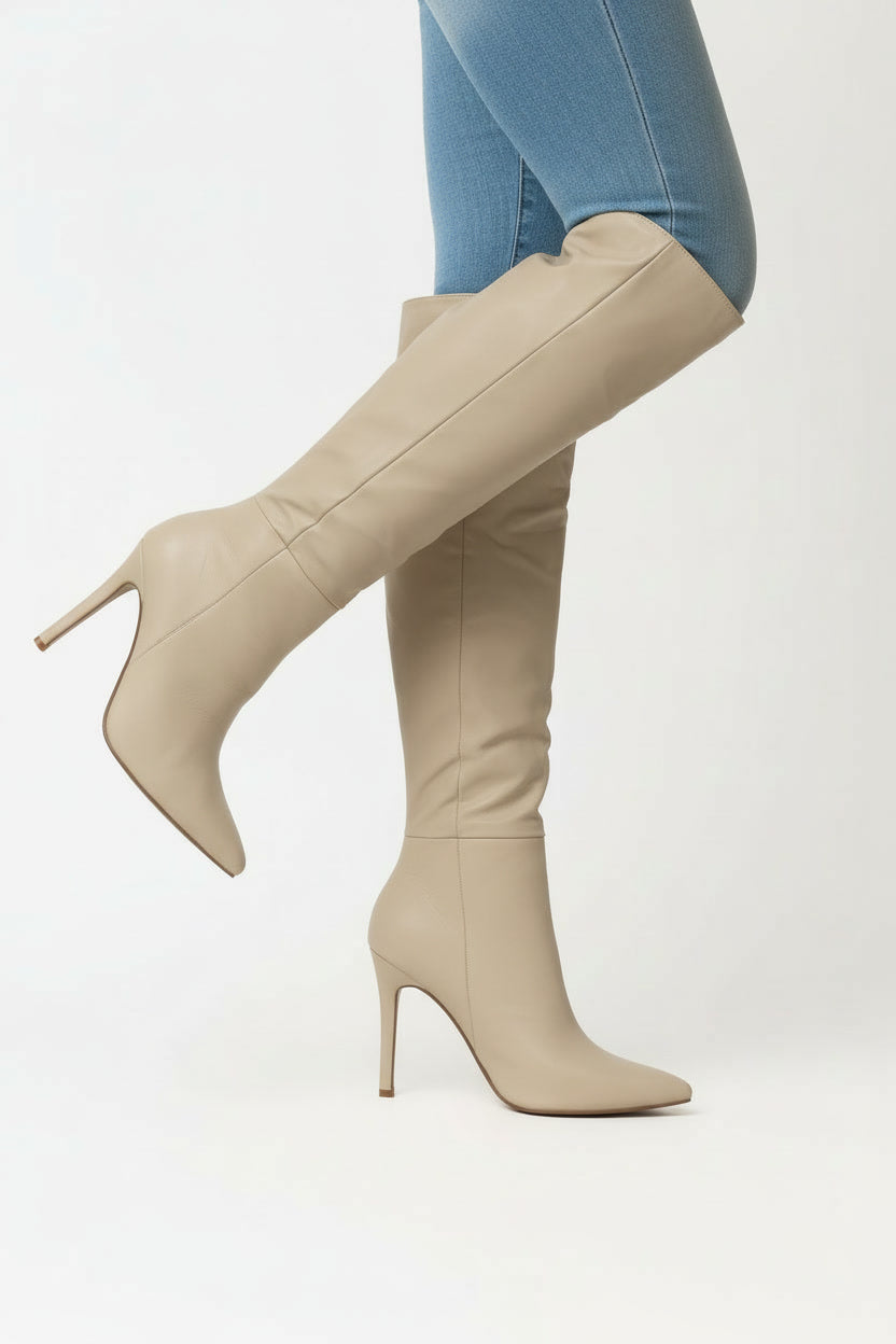 פסגת היופי - מגפיים גבוהים עקב סטילטו של יוניק שוז מק"ט 2513