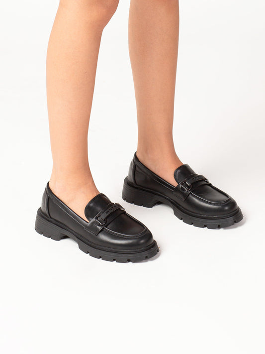 נעלי אוקספורד miu סוליה צ'אנקית עשויות גומי - Adiss