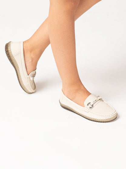 נעלי מוקסין שטוחות לנשים דגם miu - Adiss